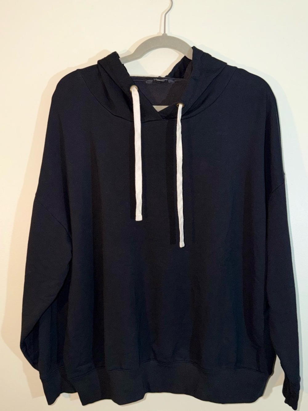 Buffalo David Bitton Black Hoodie with White Drawstrings